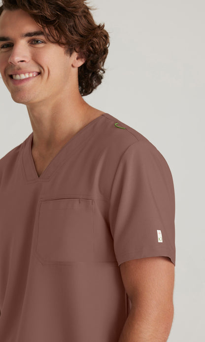 Grey's Anatomy Evolve GSST179 Journey Scrub Top Driftwood