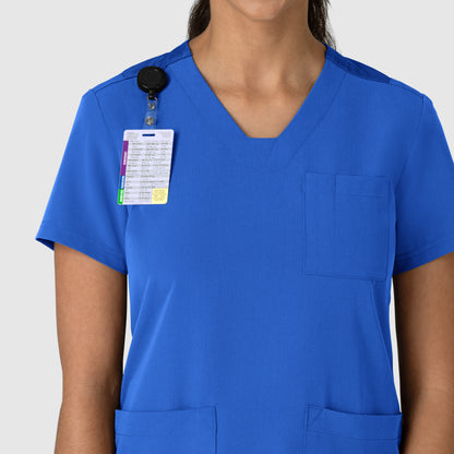 Nova 6132 Flex-n-Reach V-Neck Scrub Top Royal Model Image Left Side | Wink