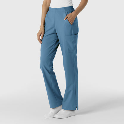 W123 5145 Women's Cargo Utility Scrub Pants Pacific Blue