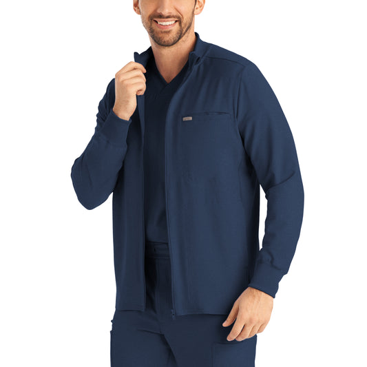 Forward LJ703 Men's 3 Pocket Scrub Jacket Navy Image