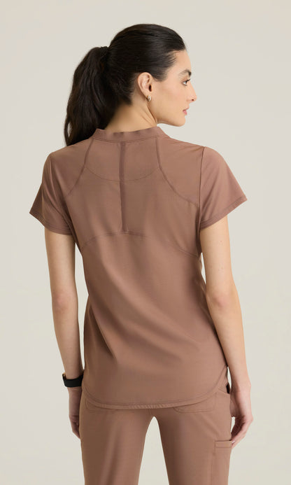 Grey's Anatomy Knits GRST249 Define Knit Top Brownstone - back