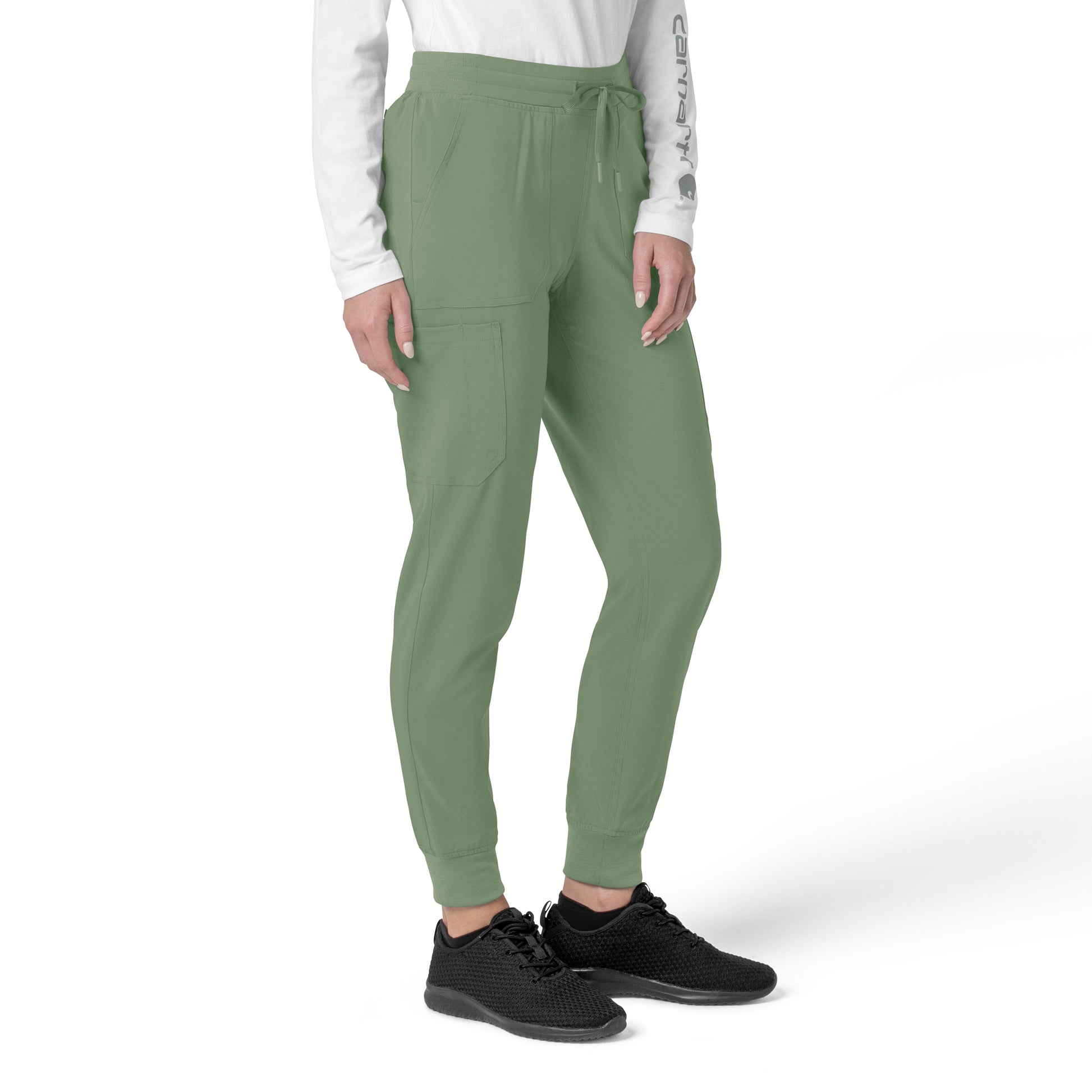 Force Cross-Flex C53110 Women's Cargo Jogger Scrub Pants Green Slate