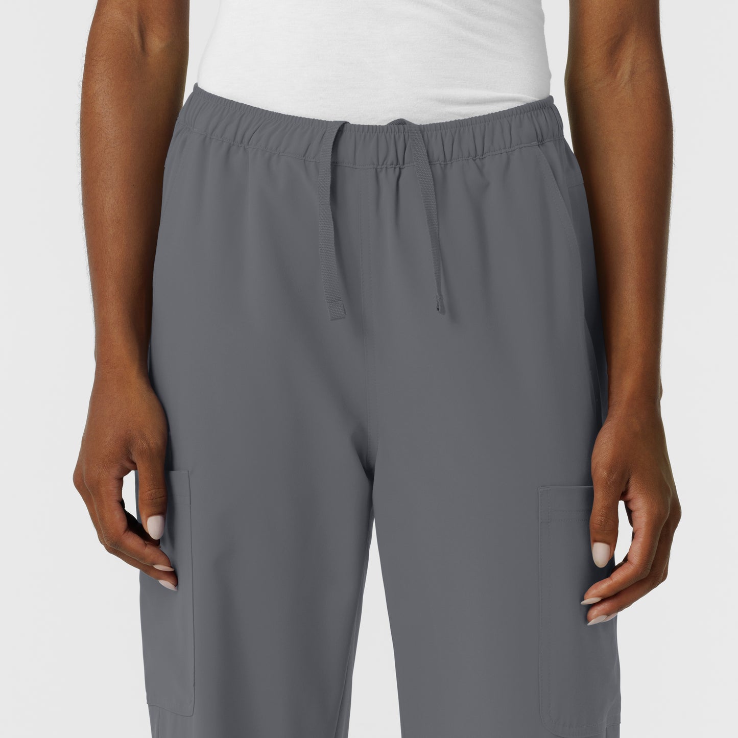 NURTUR 5180 Women's Straight Leg Cargo Scrub Pants Pewter