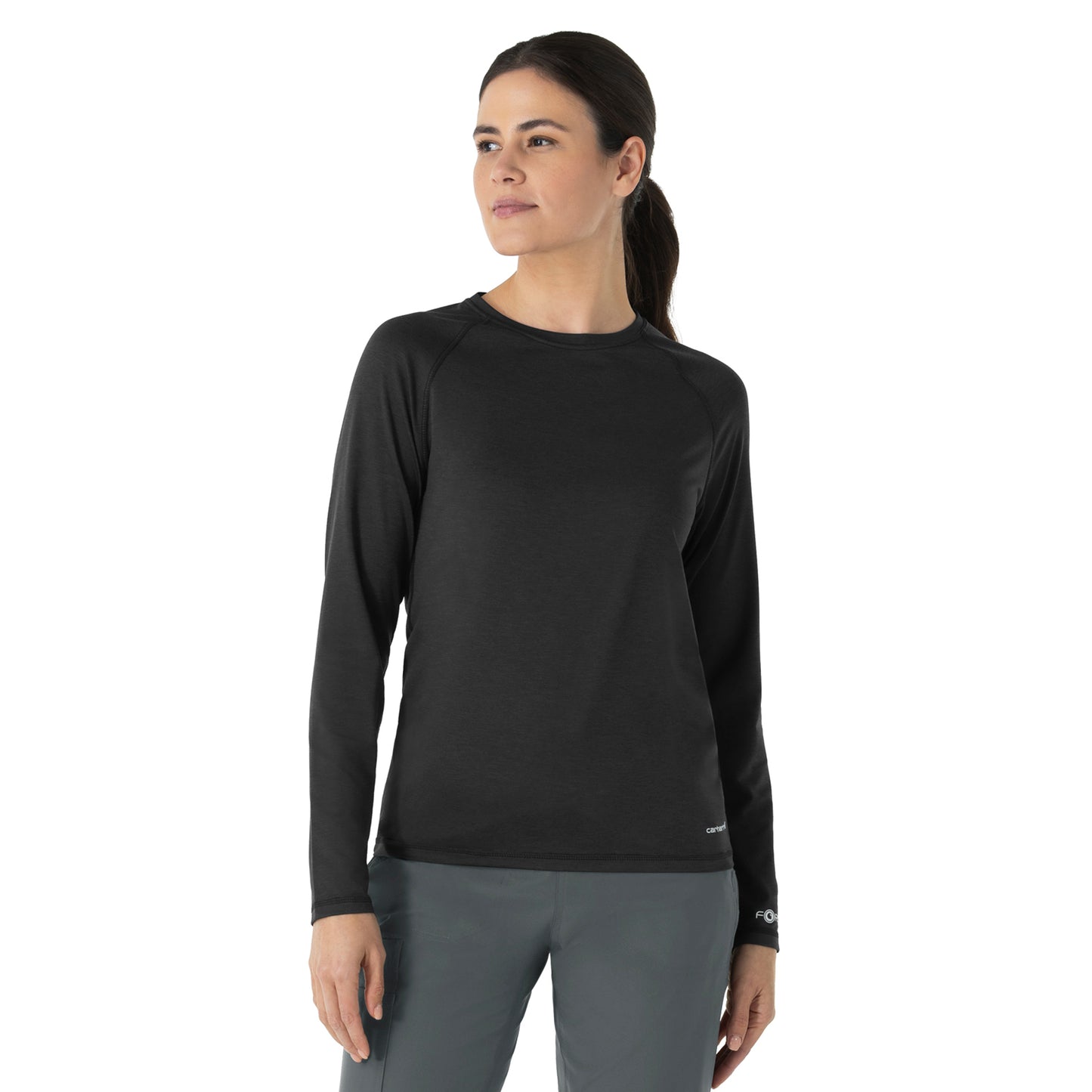 Layers C31009 Women's Performance Long Sleeve Tee Black Heather
