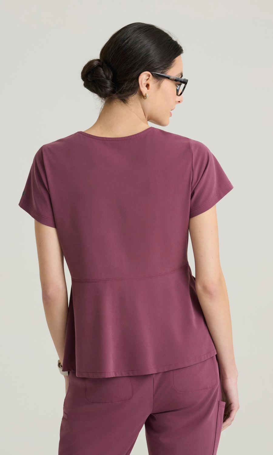 Grey's Anatomy Cultivate GRGT309 Spring Top Dusty Port - back
