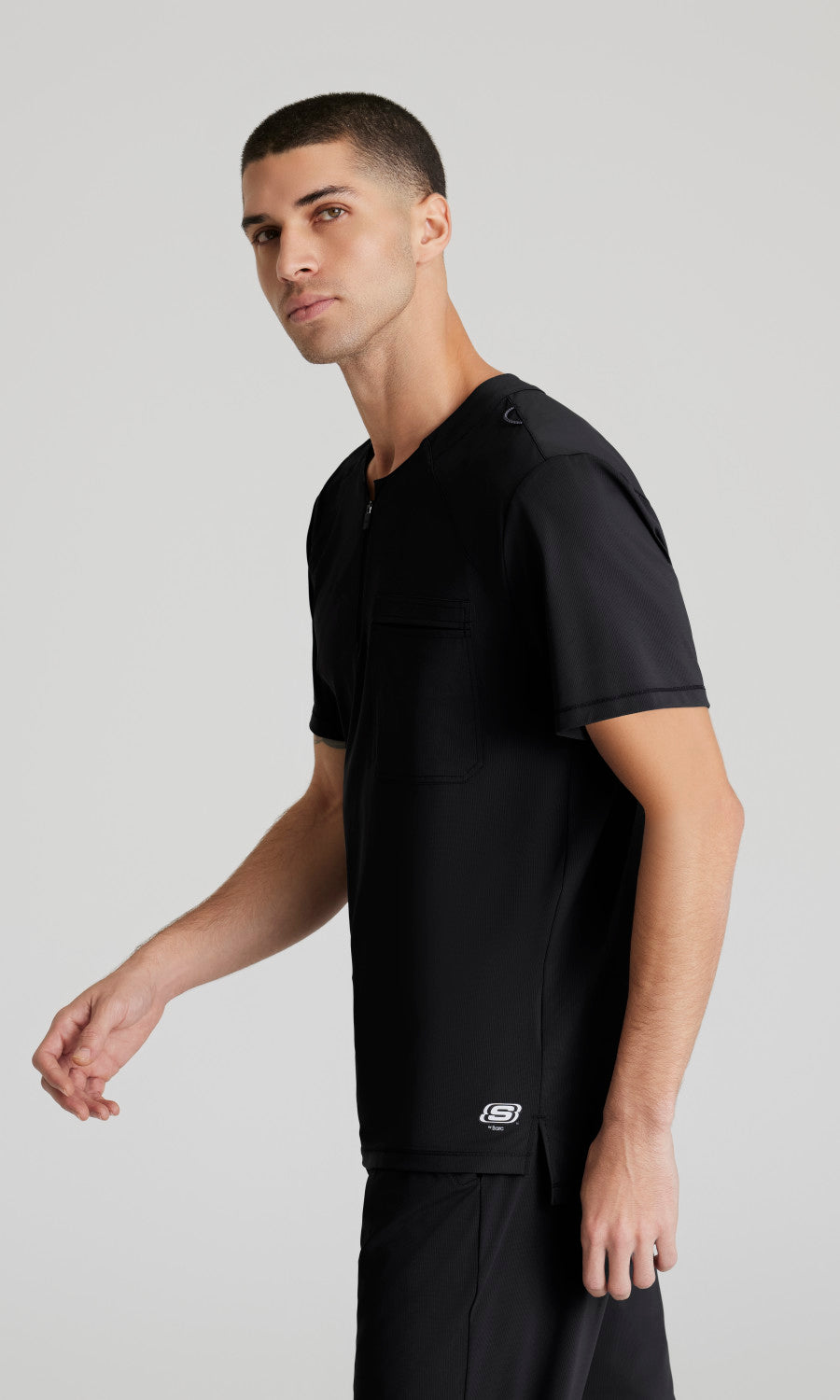 Skechers Slip-Ins Knits SKT229 Flex Knit Scrub Top Black