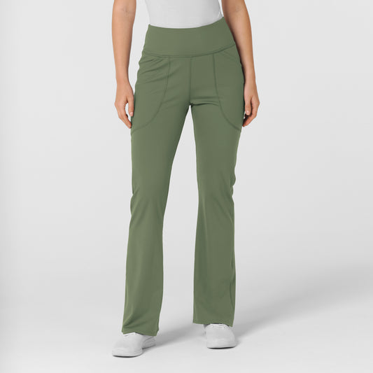 RENEW Knit 5459 Women's Flare Yoga Scrub Pants Olive