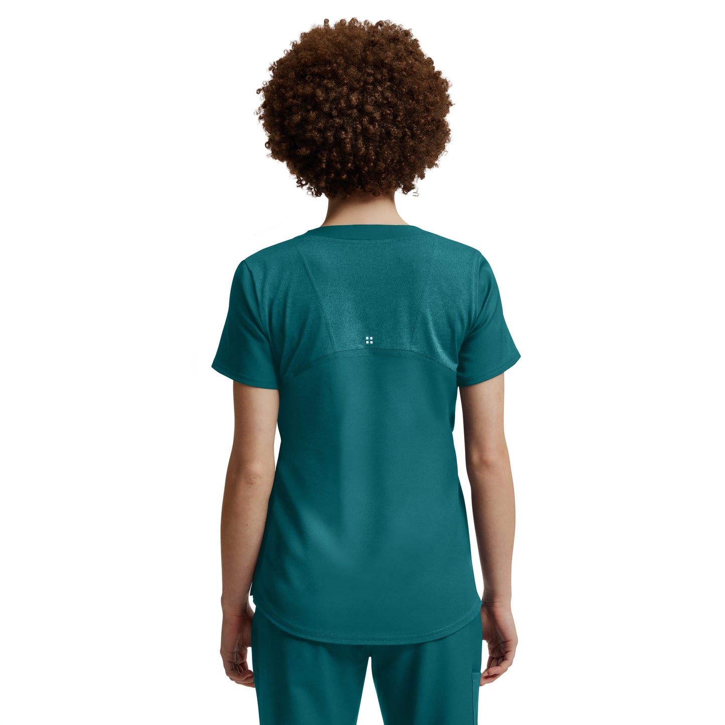 VIBE WT121 Women's 3 Pocket V Neck Scrub Top Caribbean Image