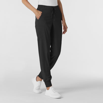 RENEW 5934 Jogger Scrub Pants Black Model Image Right Side | Wink