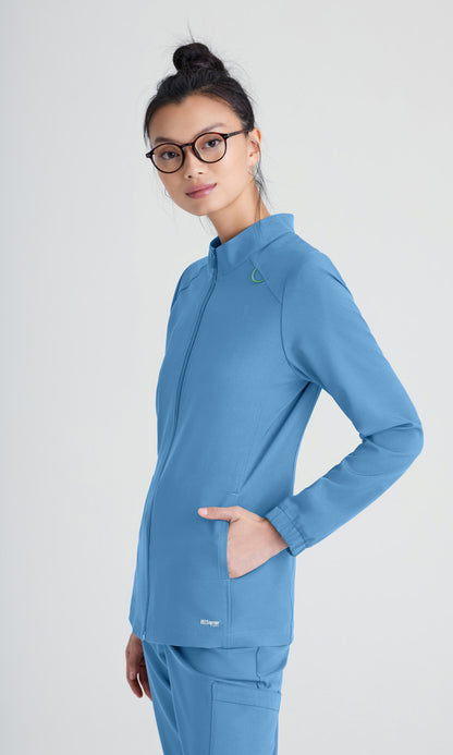 Grey's Anatomy Evolve GSSW886 Virtue Scrub Jacket Ciel Blue