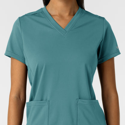 RENEW Knit 6559 Women's 2-Pocket Scrub Top Vintage Teal