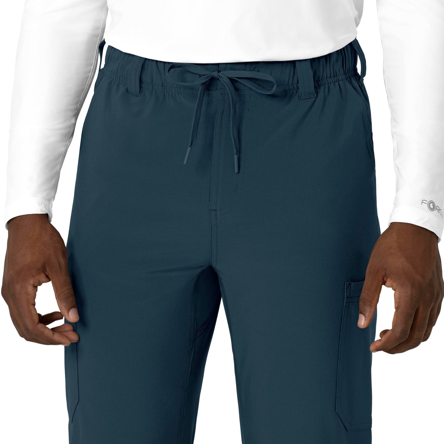 Force Cross-Flex C56410 Men's Straight Leg Scrub Pant Navy Model Image Alternate | Carhartt