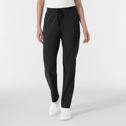 RENEW 5254 Women’s High Waist Tapered Scrub Pants Black