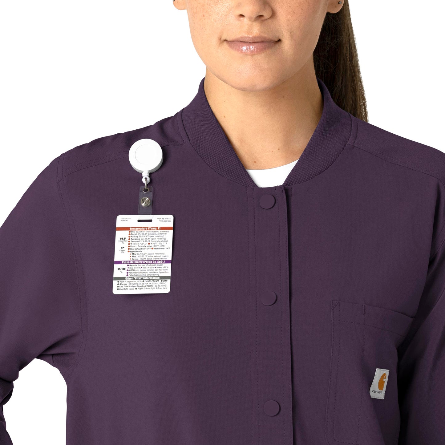 Force Cross-Flex C82210 Shirt Jacket Black Plum Model Image Alternate | Carhartt