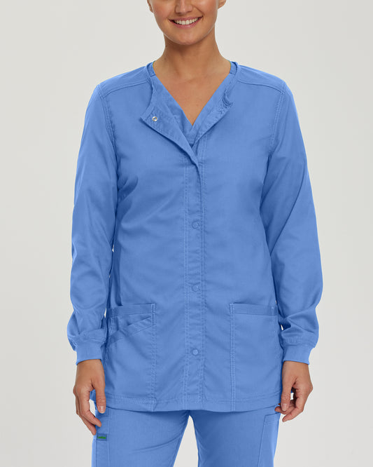 ProFlex 3038 Women's 3 Pocket Warm Up Scrub Jacket Ceil Image