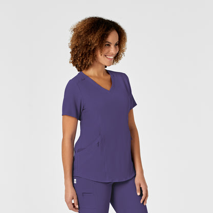 RENEW 6134 V-Neck Scrub Top Grape Model Image Right Side | Wink