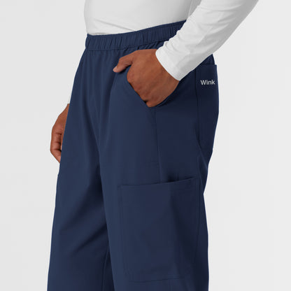 NURTUR 5380 Men's Straight Leg Cargo Scrub Pants Navy