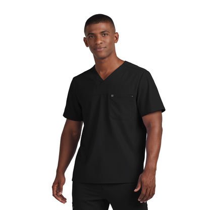 CRFT WT131 Men's 2 Pocket V Neck Scrub Top Black Image