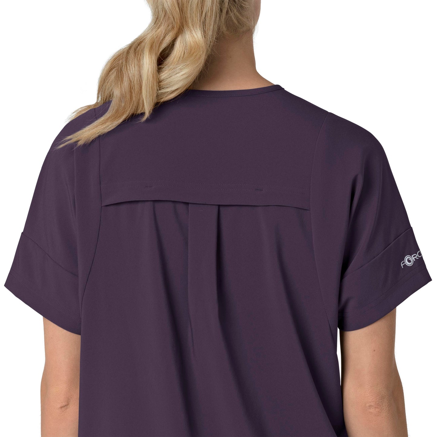 Force Cross-Flex C13110 Oversized V-Neck Scrub Top Black Plum Model Image Alternate | Carhartt