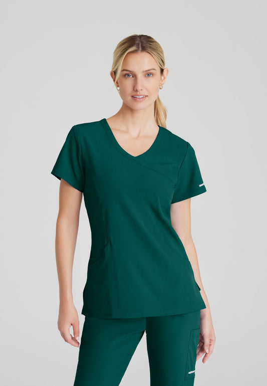 Skechers SK102 Reliance Scrub Top Hunter Green Model Image Front | Barco