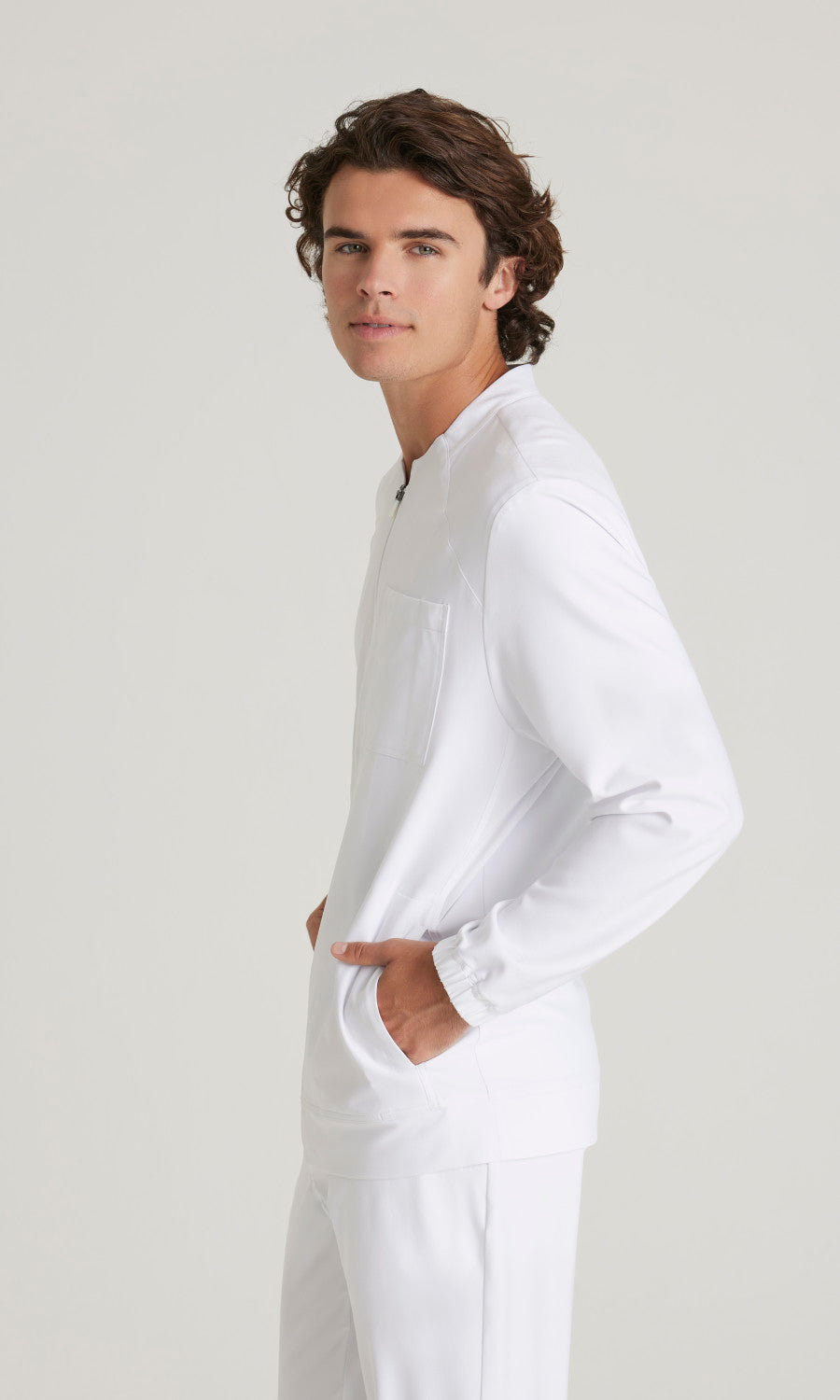 Grey's Anatomy Evolve GSSW887 Cycle Scrub Jacket White