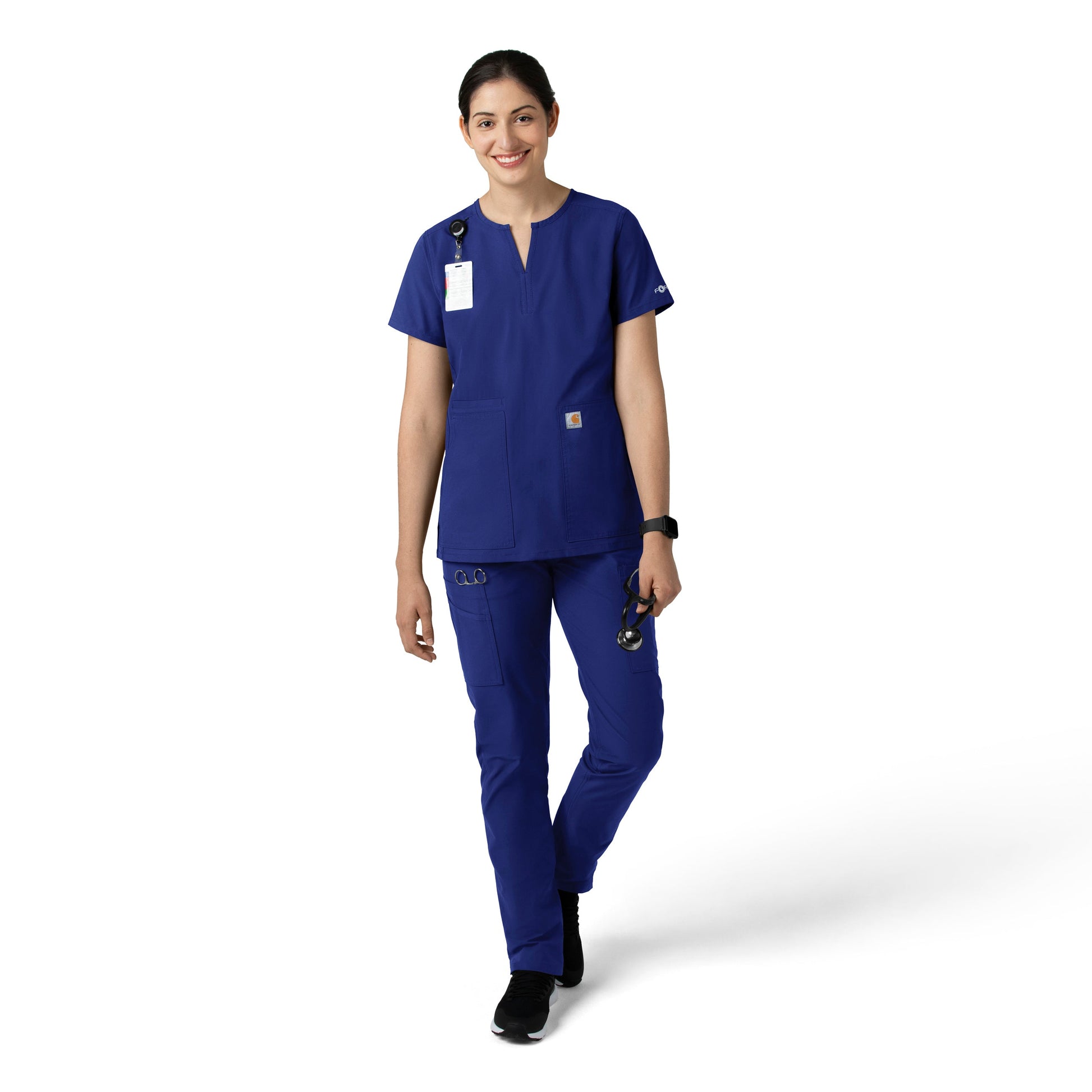Force Essentials C51213 Women's Straight Leg Scrub Pants Galaxy Blue