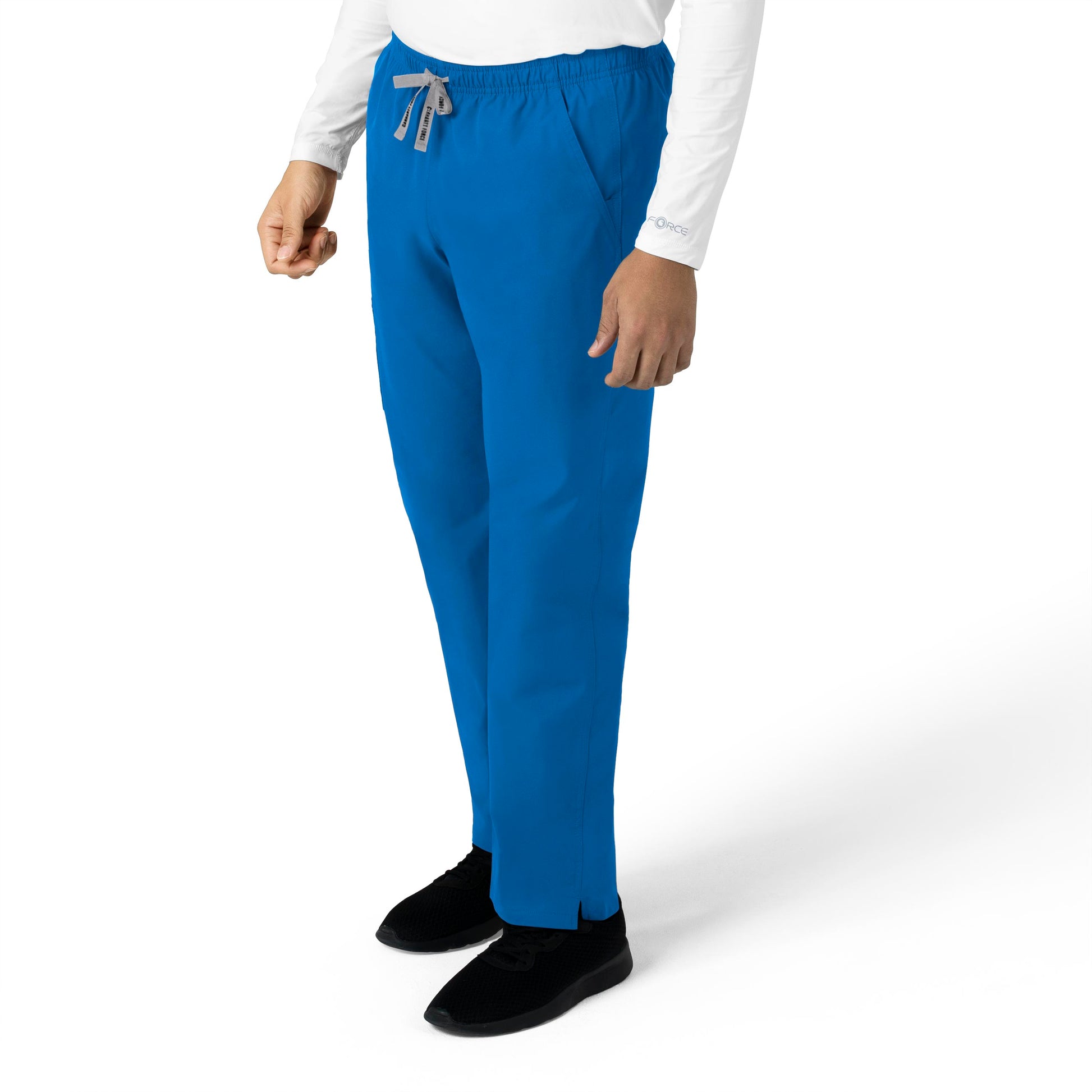 Force Essentials C55013 Unisex Elastic Waist Cargo Scrub Pants Royal Model Image Right Side | Carhartt