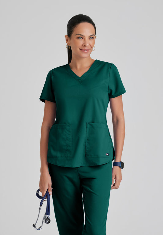 Greys Anatomy 71166 Aubrey Scrub Top Hunter Green