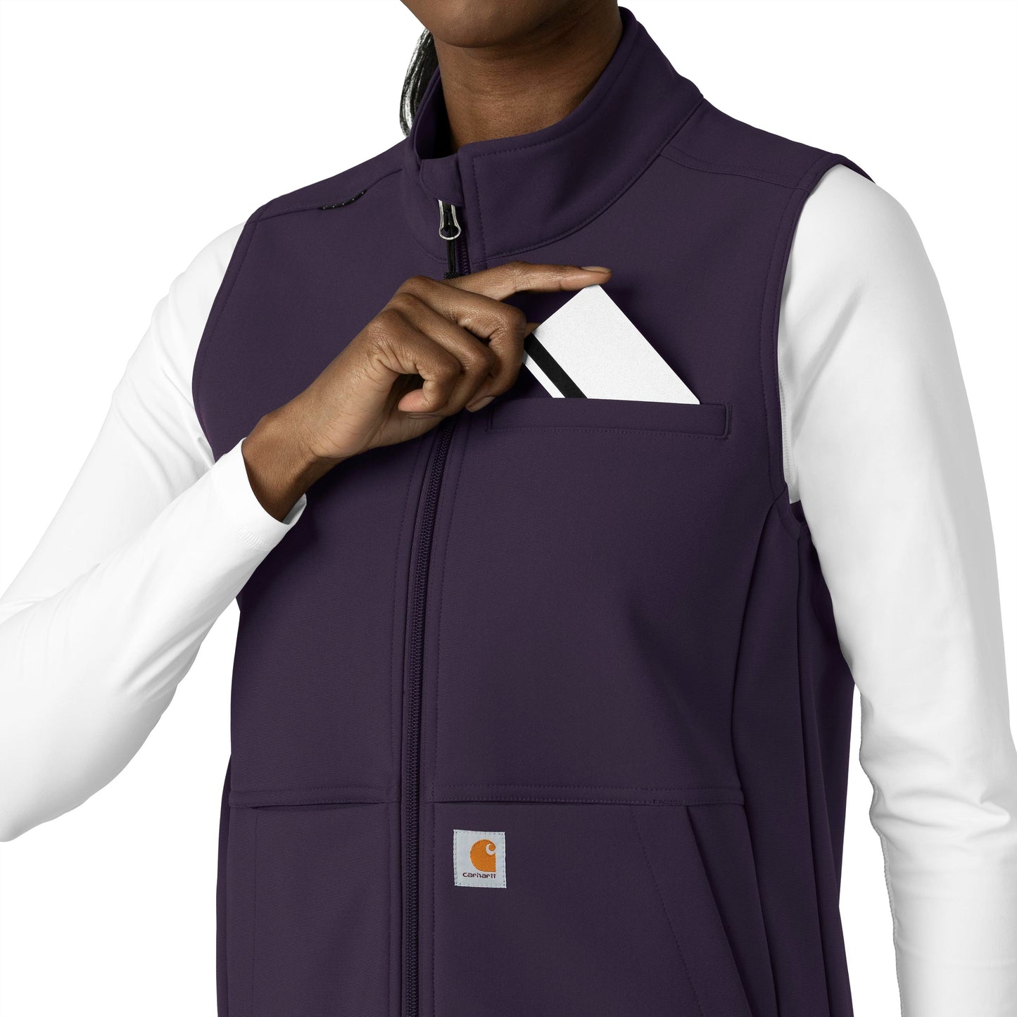 Rugged Flex C83023 Bonded Fleece Vest Black Plum Model Image Alternate | Carhartt