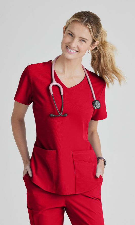 Skechers SK101 Breeze Scrub Top True Red