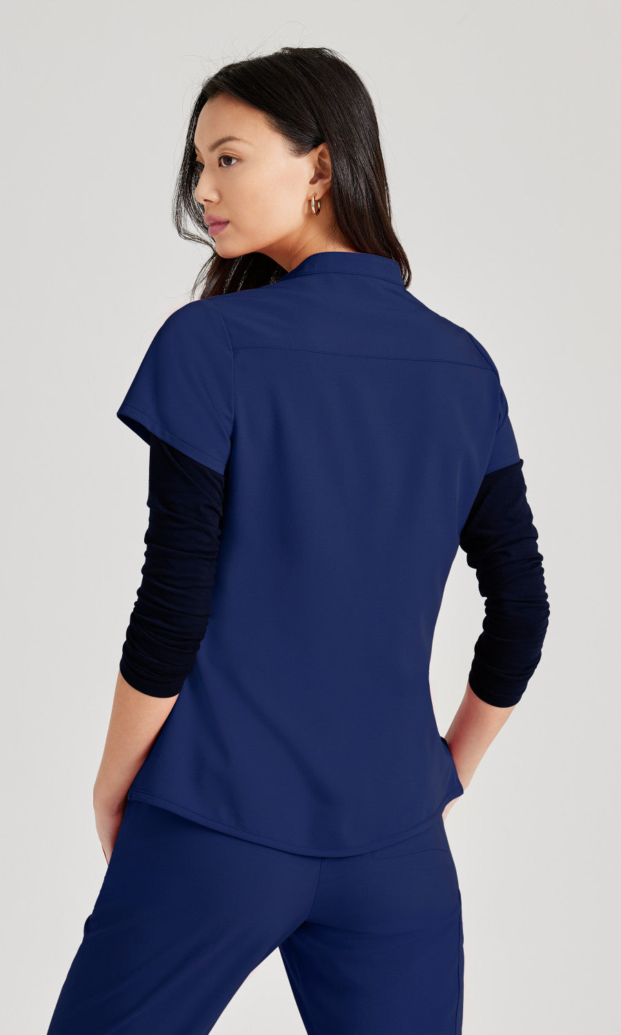 Barco Unify BUT163 Mission Scrub Top Indigo