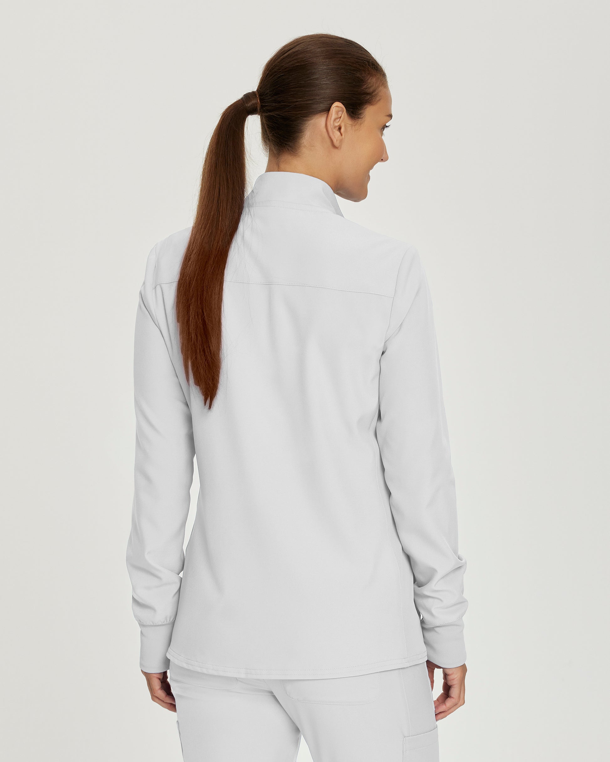 Forward LJ700 Women's 3 Pocket Scrub Jacket White Image