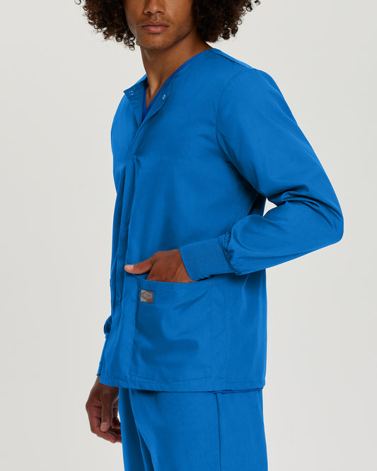 Scrub Zone 75231 Unisex 3 Pocket Warm Up Scrub Jacket Royal Blue Image