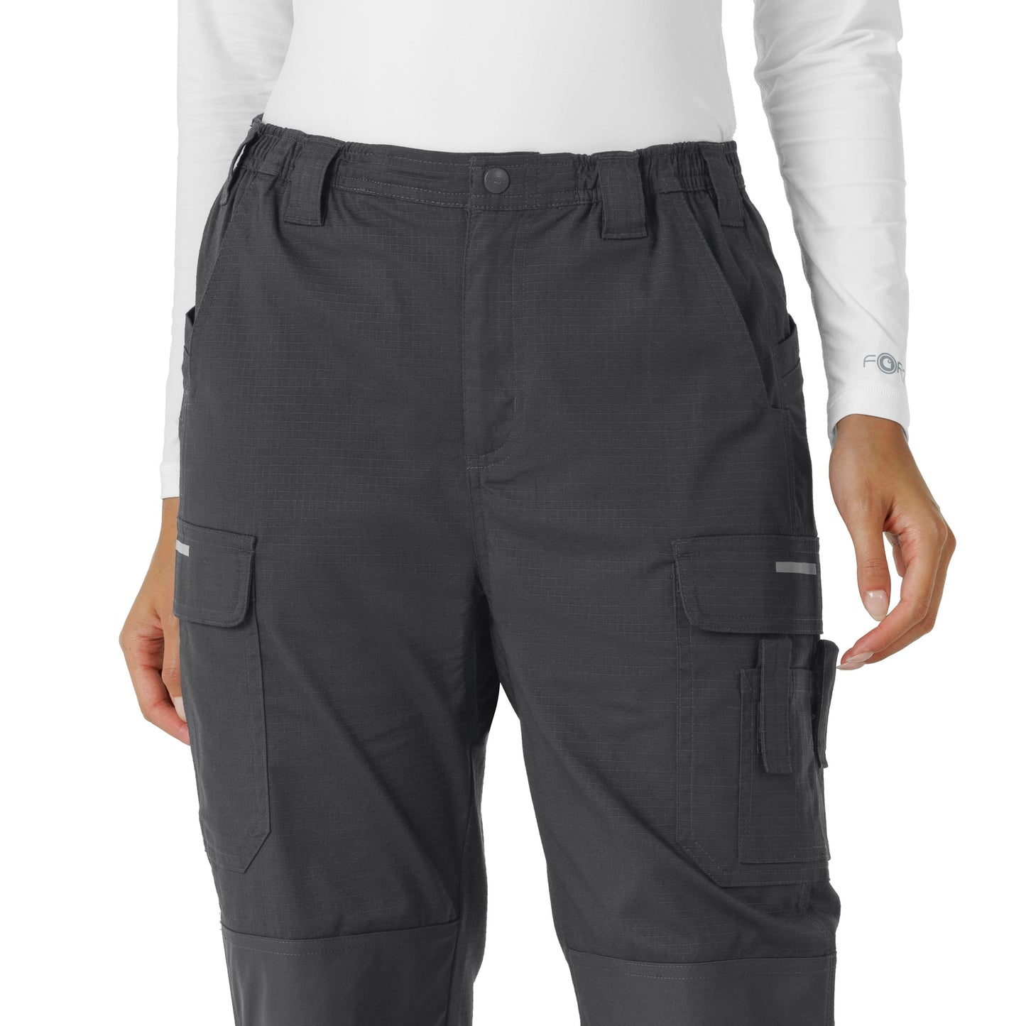Rugged Flex C52418 Women's Ripstop Cargo Pantss Pewter