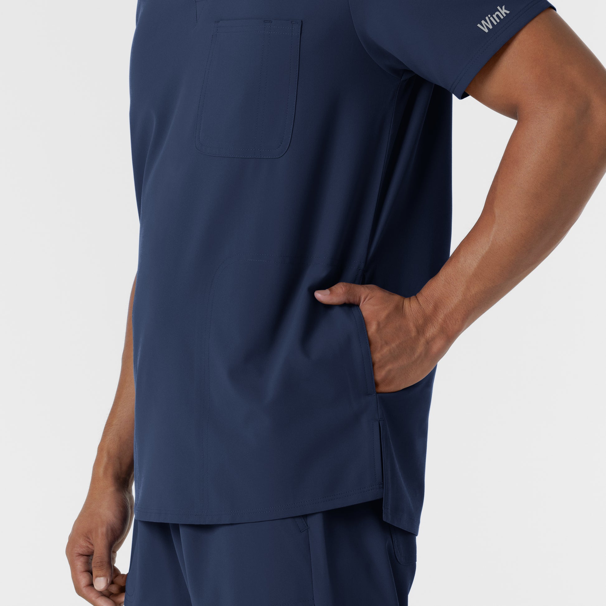 NURTUR 6380 Men's V-Neck Scrub Top Navy