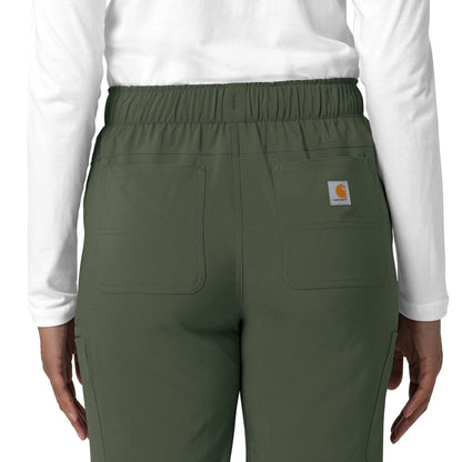 Force Cross-Flex C53210 Women's Straight Leg Cargo Scrub Pants Olive