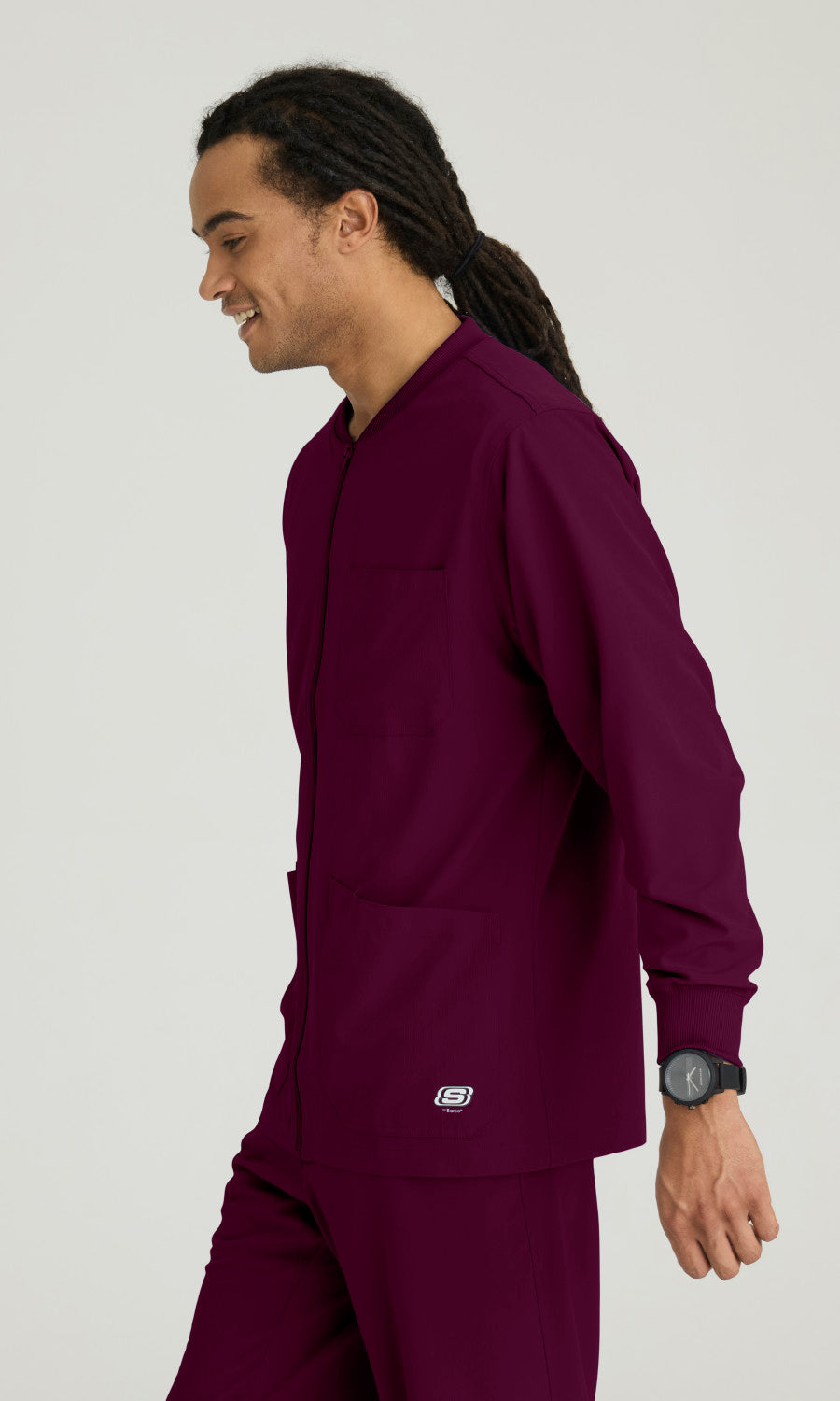 Skechers SK0408 Structure Scrub Jacket Wine