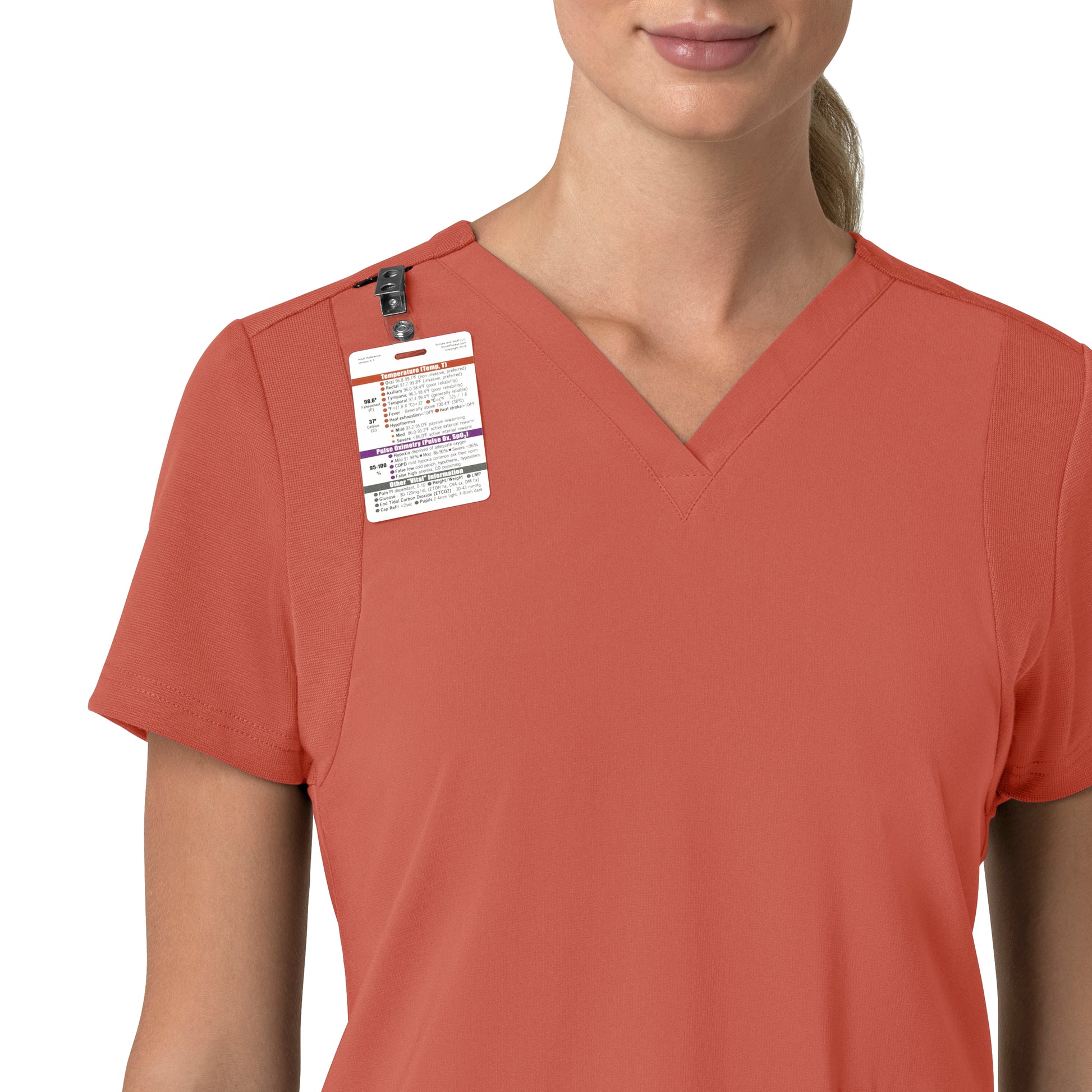 Force Cross-Flex C13210 Women's Flex Panel V-Neck Scrub Top Dusty Cedar