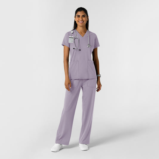 RENEW Knit 6559 Women's 2-Pocket Scrub Top Wisteria