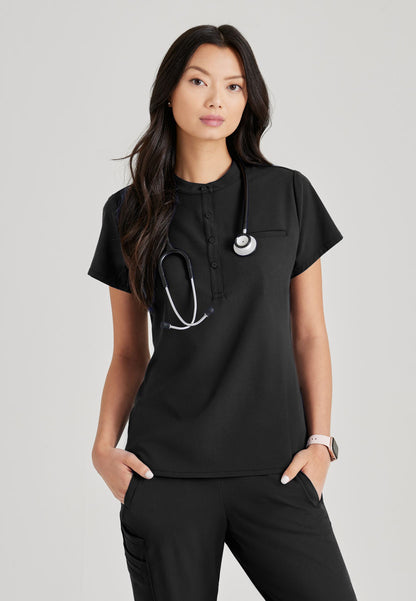 Barco Unify BUT163 Mission Scrub Top Black