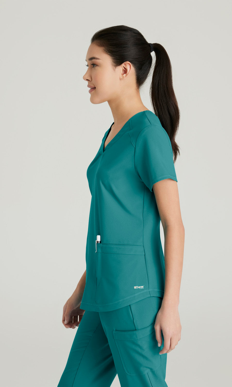 Grey's Anatomy Evolve GSST180 Rhythm Scrub Top Teal