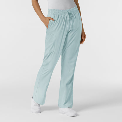 Boundless 5251 Bootcut Scrub Pants Sky Blue Model Image Right Side | Wink