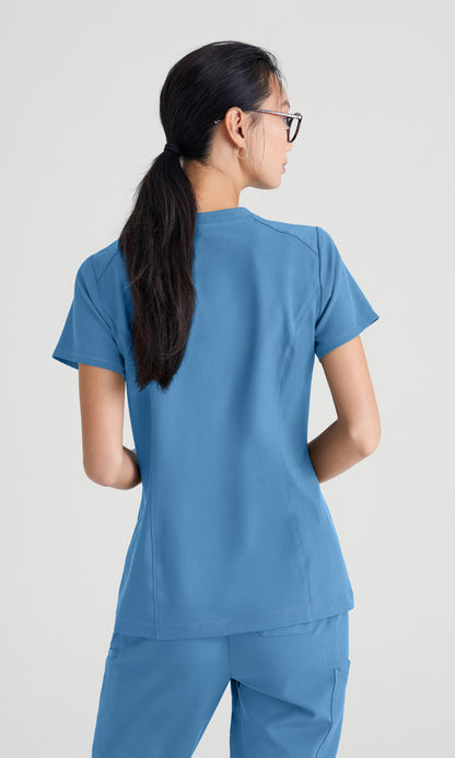 Grey's Anatomy Evolve GSST181 Sway Tuck-In Scrub Top Ciel Blue