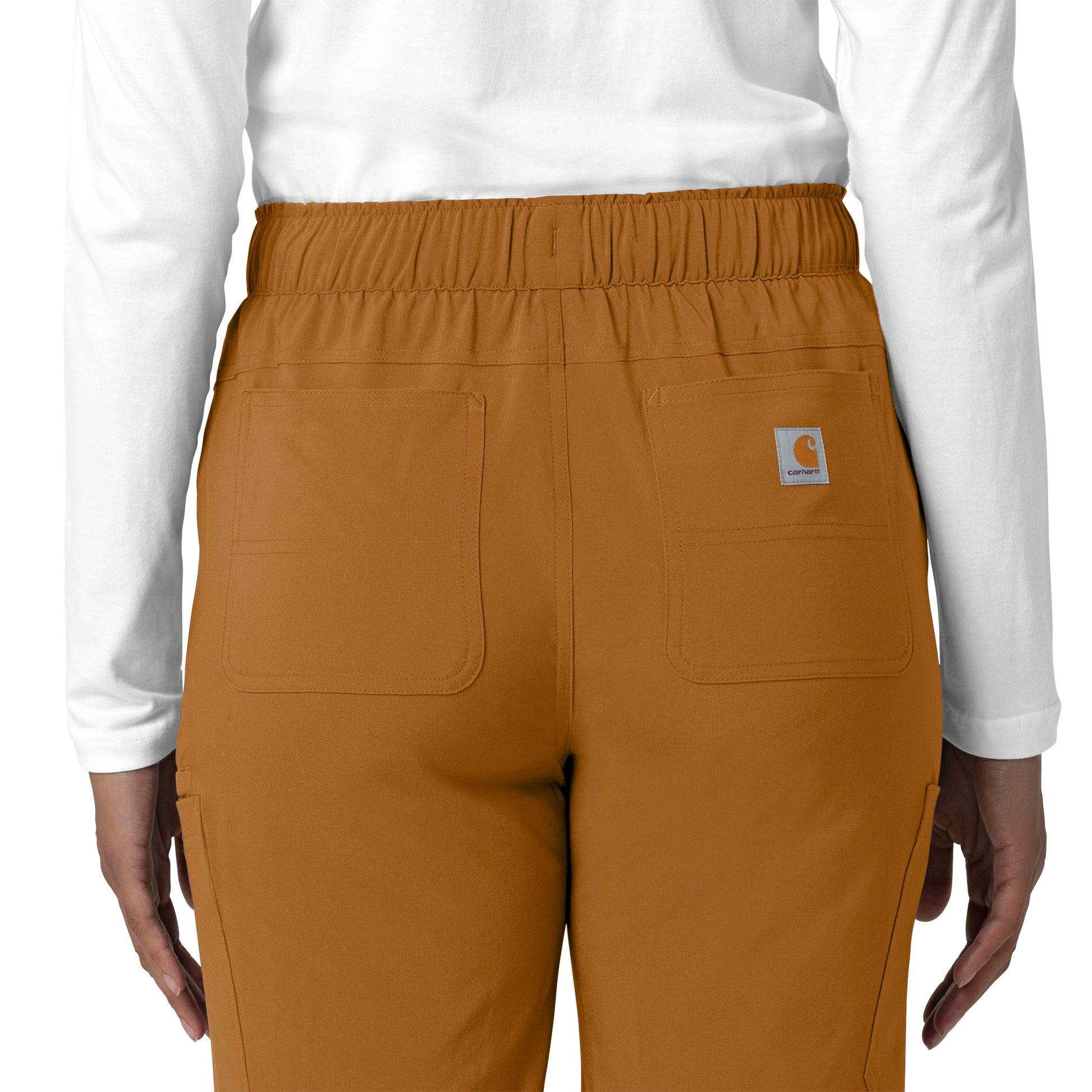 Force Cross-Flex C53210 Straight Leg Cargo Scrub Pants Fox Brown Model Image Alternate | Carhartt