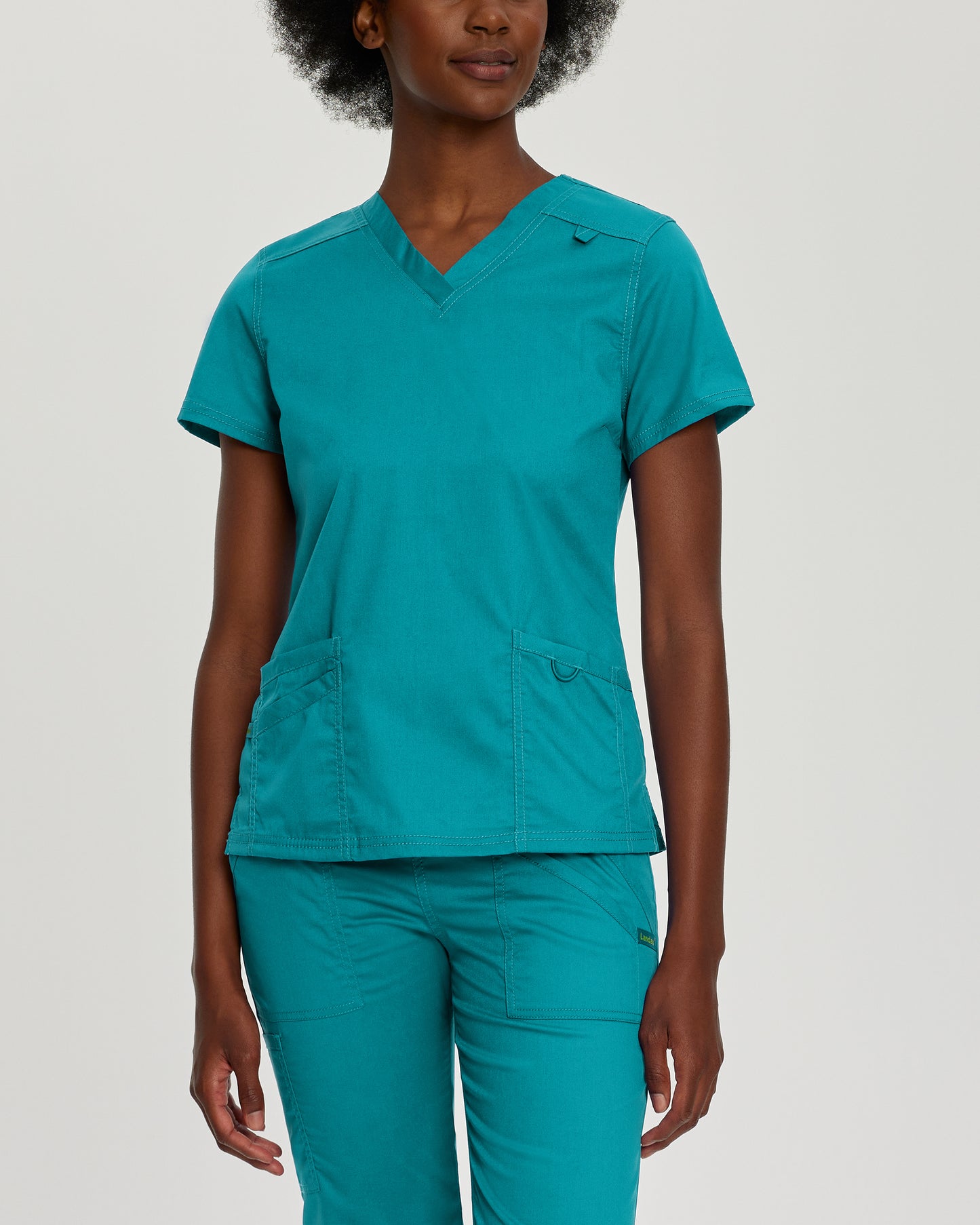 ProFlex 4160 Women's 3 Pocket V Neck Scrub Top Teal Image