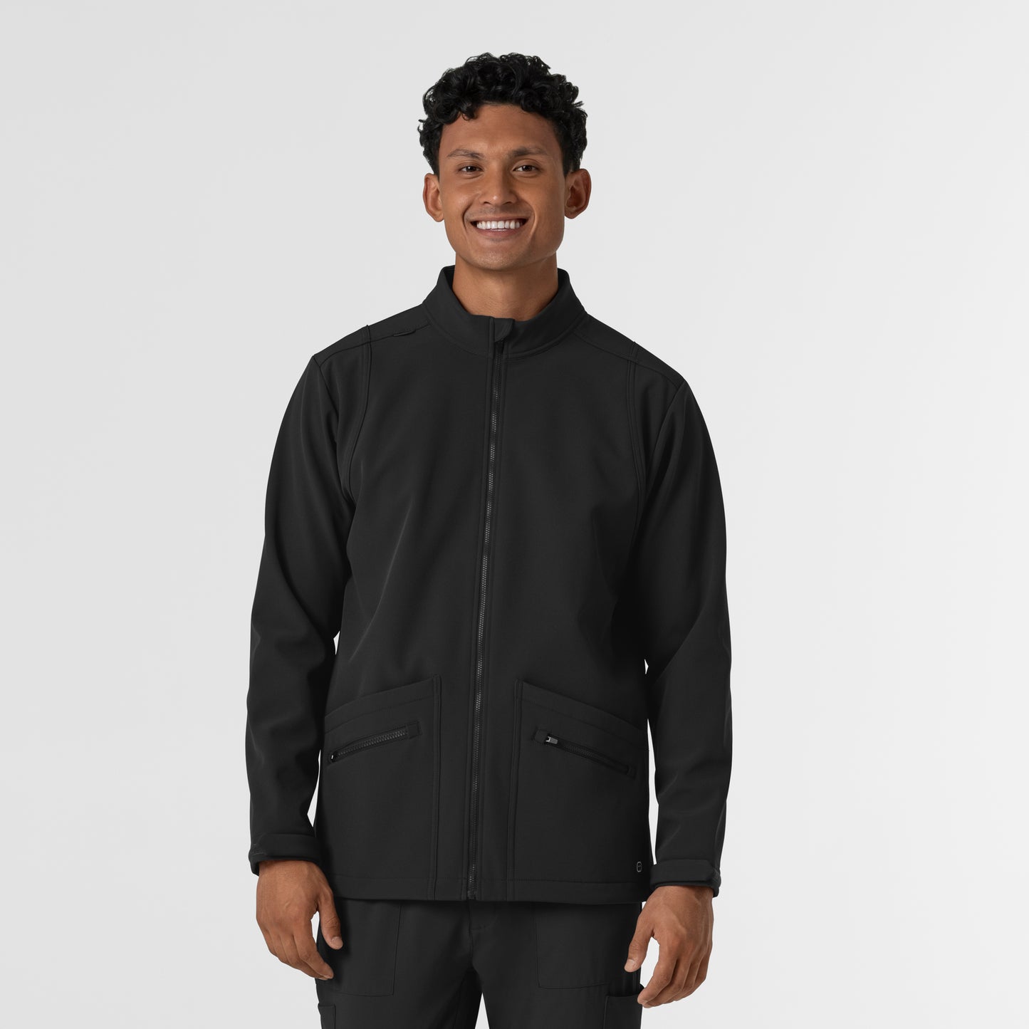 Layers 8609 Men's Soft Shell Scrub Jacket Black