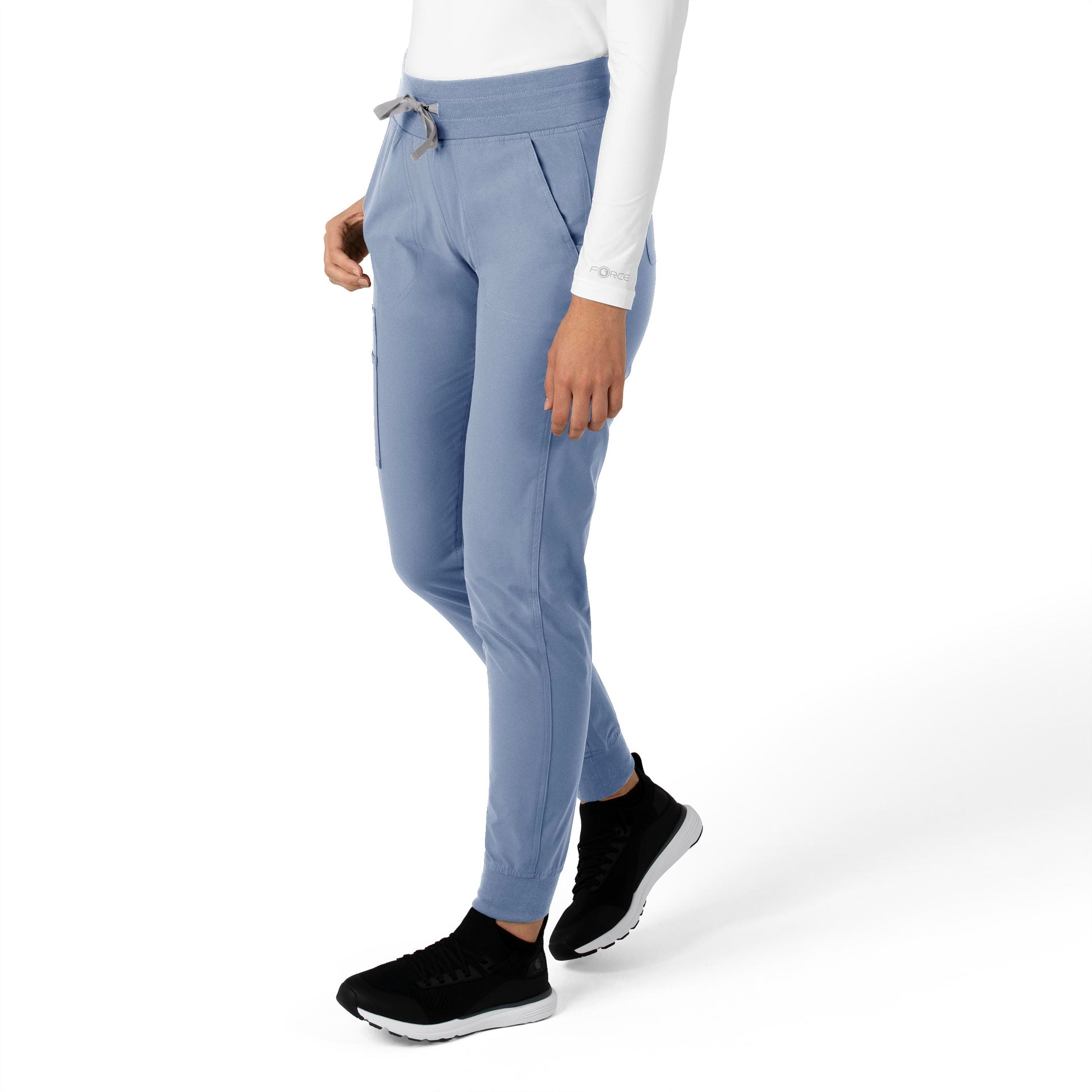 Force Essentials C51113 Jogger Scrub Pants Ceil Blue Model Image Right Side | Carhartt