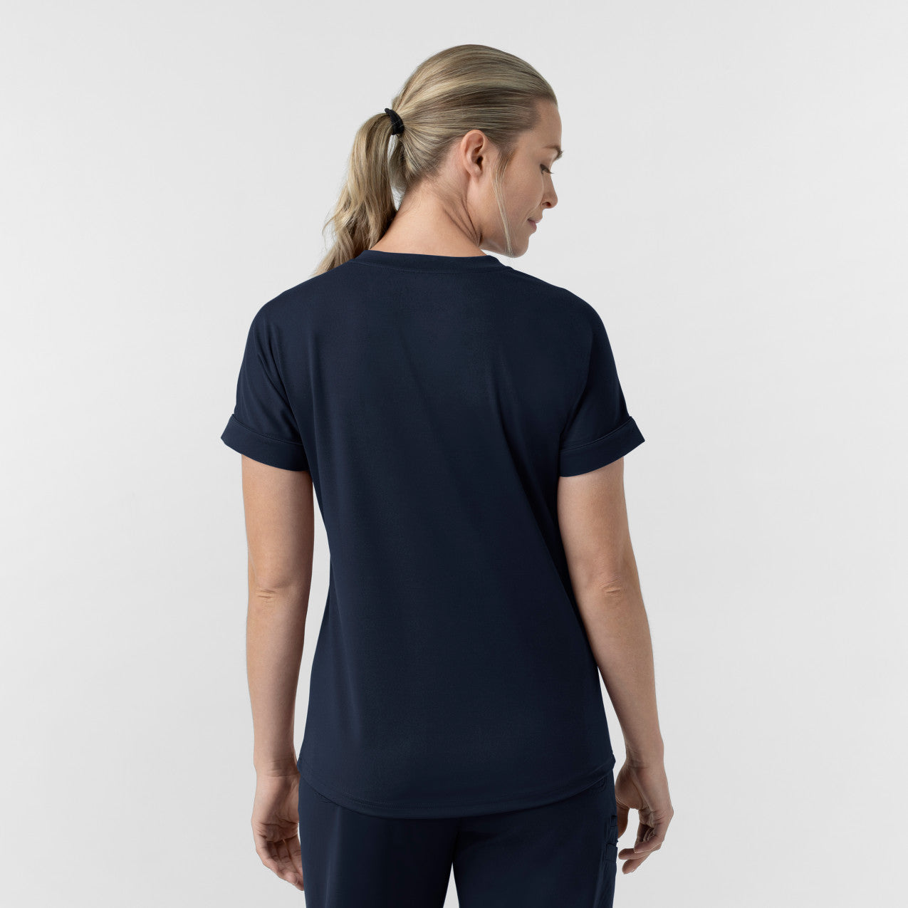 Force Cross-Flex Knit C13190 Women's V-Neck Scrub Top Navy