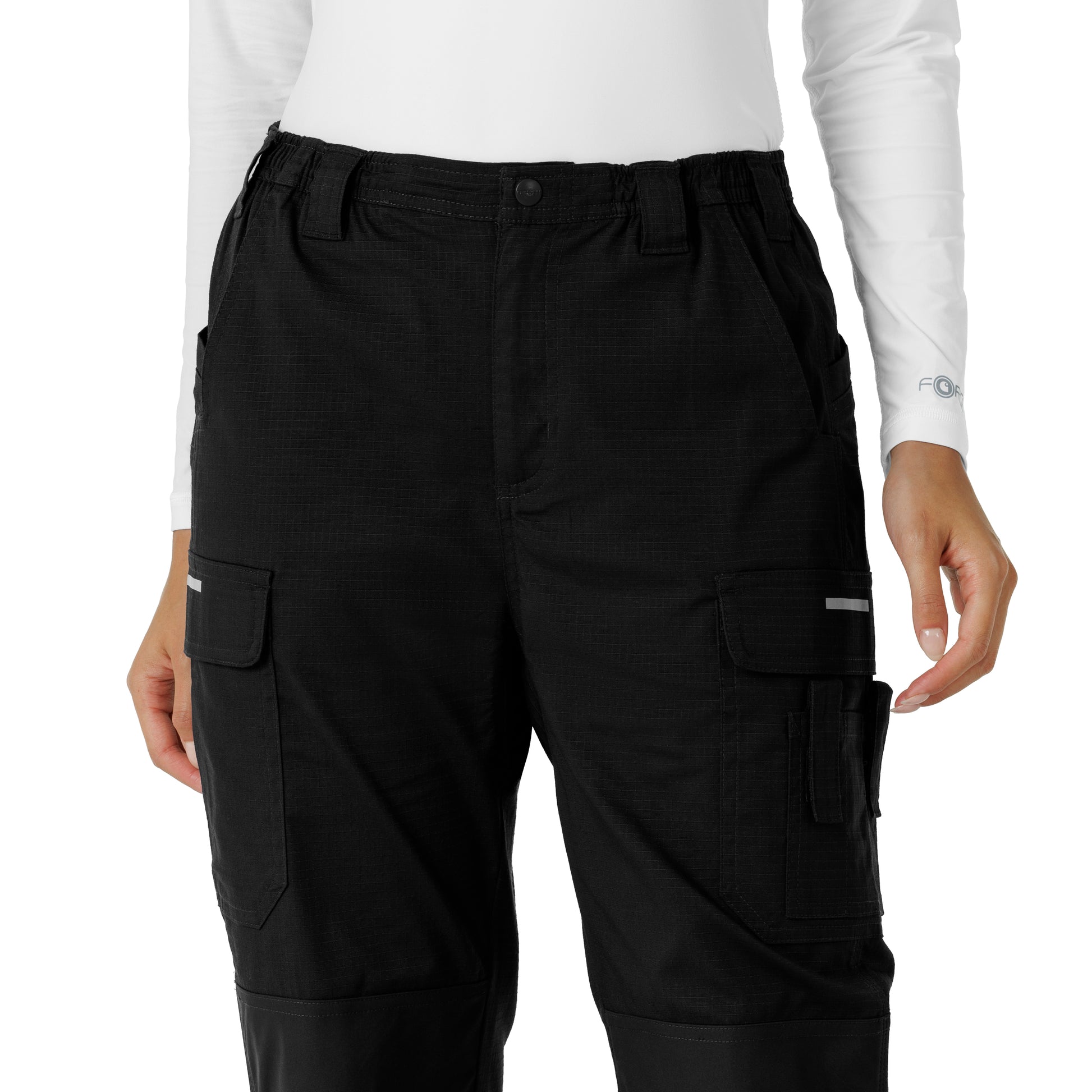 Rugged Flex C52418 Women's Ripstop Cargo Pantss Black