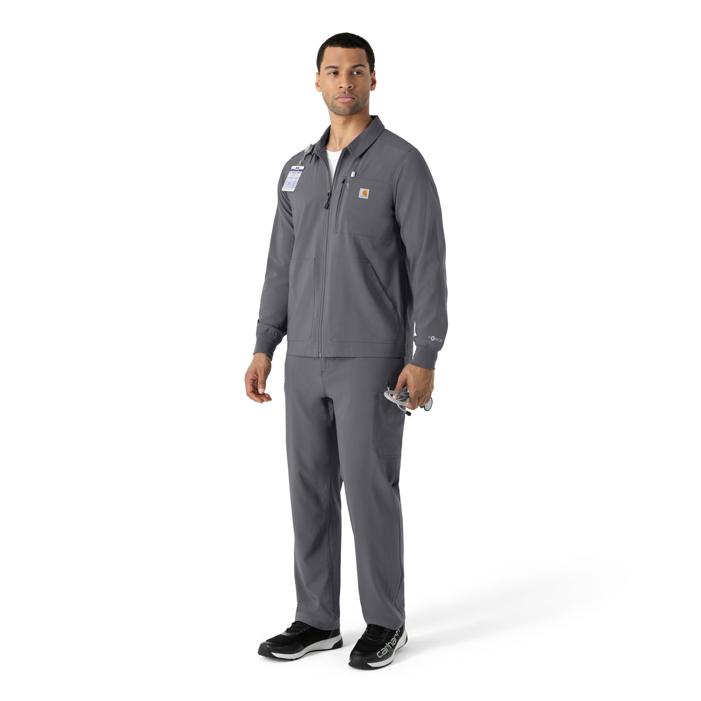 Force Cross-Flex C86310 Men's Lightweight Scrub Jacket Pewter